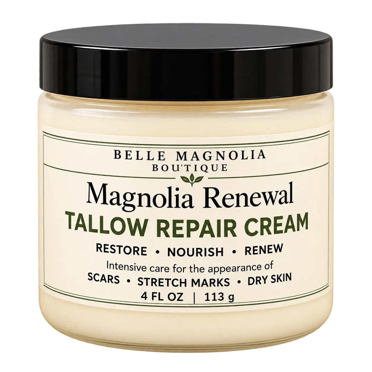 Belle Magnolia Magnolia Renewal Tallow Repair Cream jar